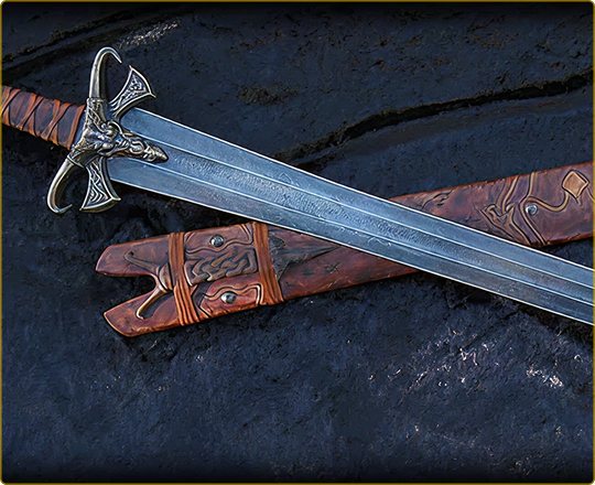 Engraved sword — drop the “Forge New Beginnings” photo here
